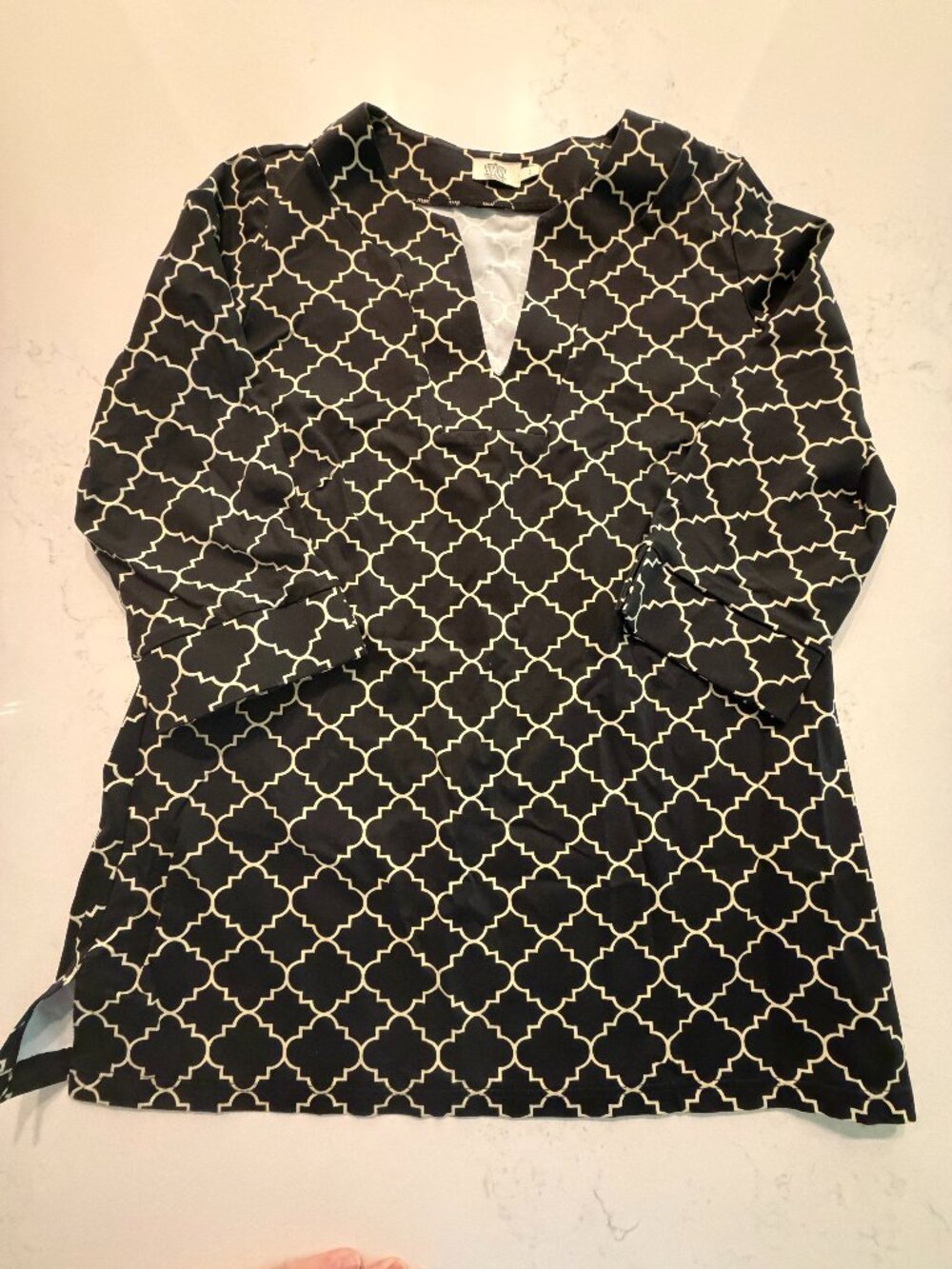 Katherin Way Boutique geometric quatrefoil tunic Large